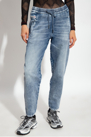 Blue D KRAILEY jogger jeans Diesel Mens Blue Tapered Jeans SchaferandweinerShops Ukraine